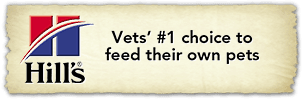 Hill's. Vets' #1 choice to feed their own pets.